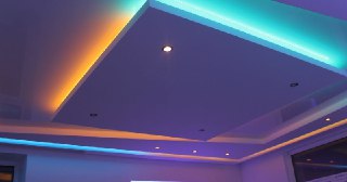 Натяжной потолок с подсветкой Мценск, цена от 2066 руб.